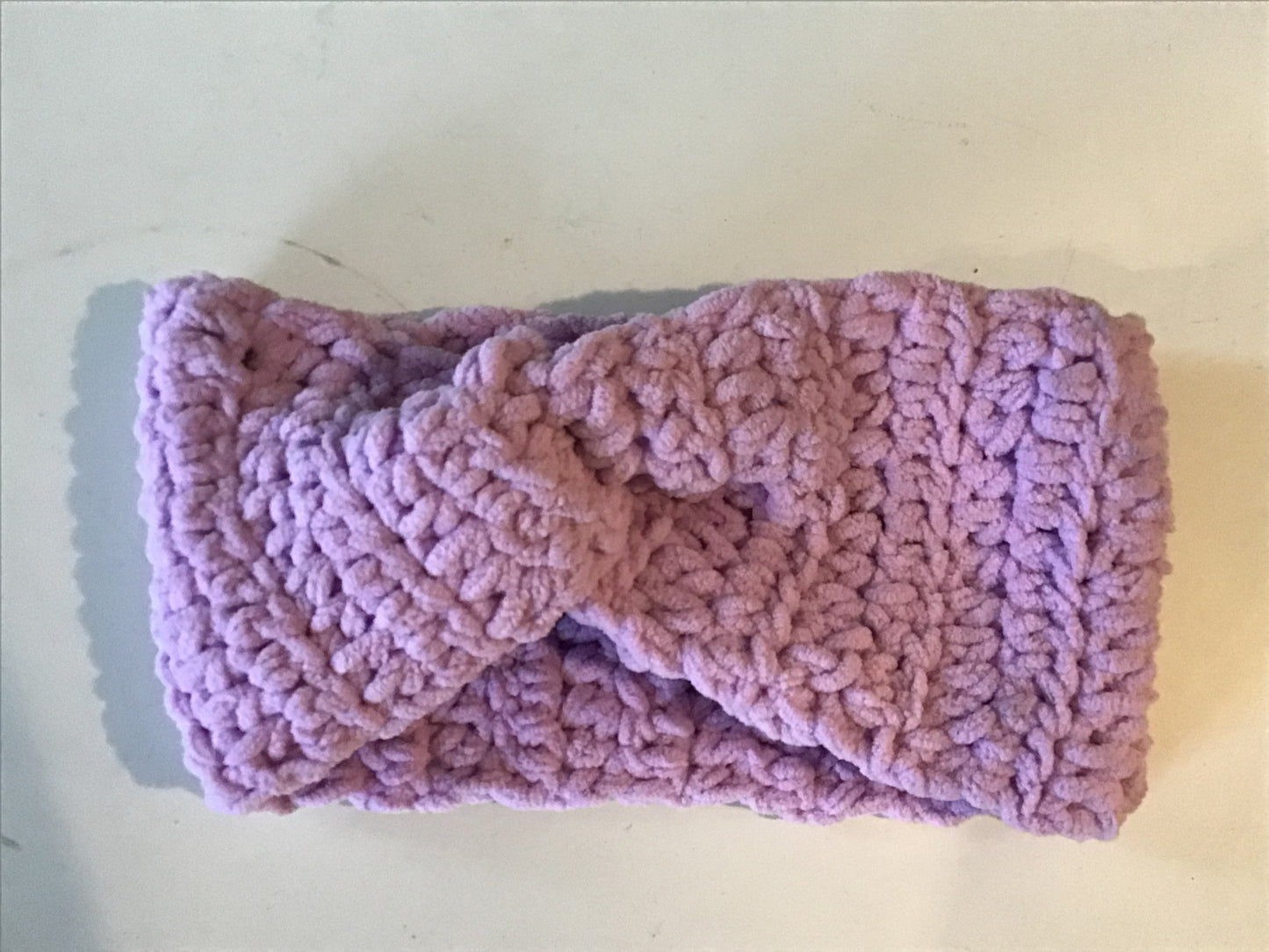 Chunky crochet purple snood