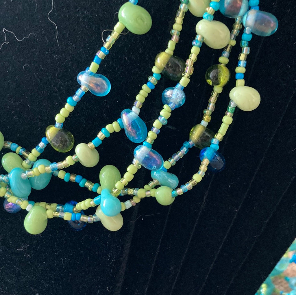Beaded Necklace Blue / Green