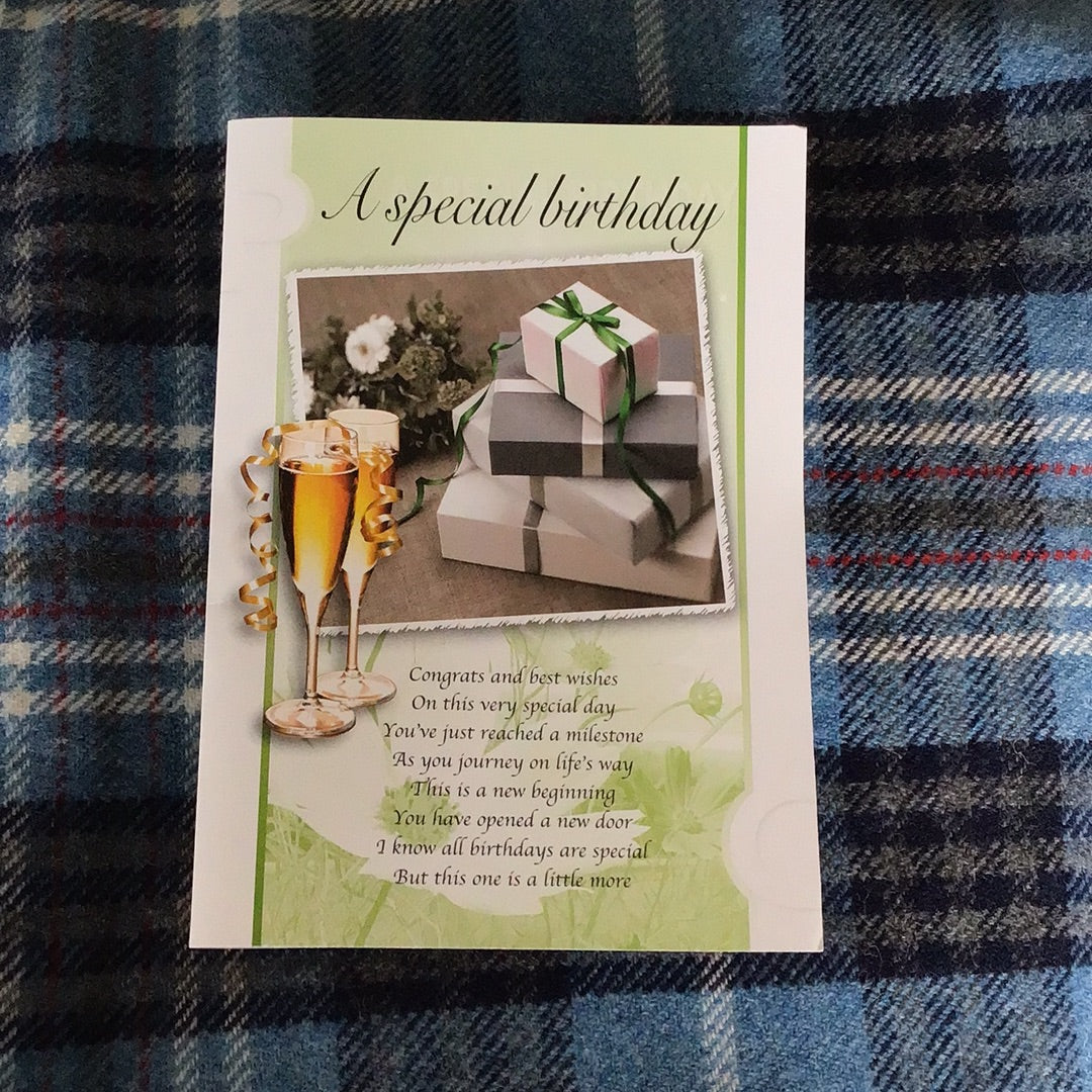 “A special birthday” Peter Costello card
