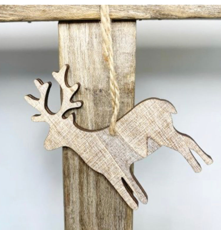 Wooden Reinder Hanging