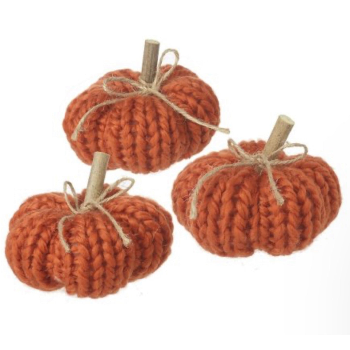 Halloween Decoration Knitted Pumpkin White