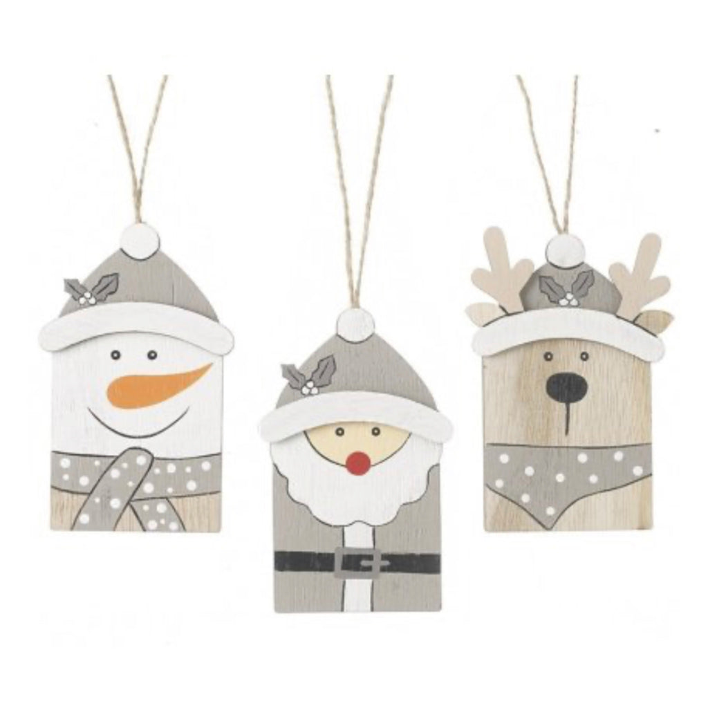 Wood Snowman Christmas decoration
