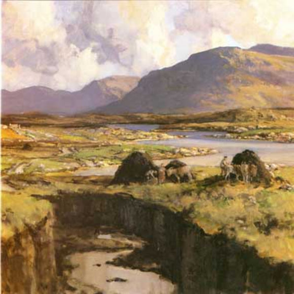 Art Cards from Ireland - Turf Harvest, The Rosses, Donegal