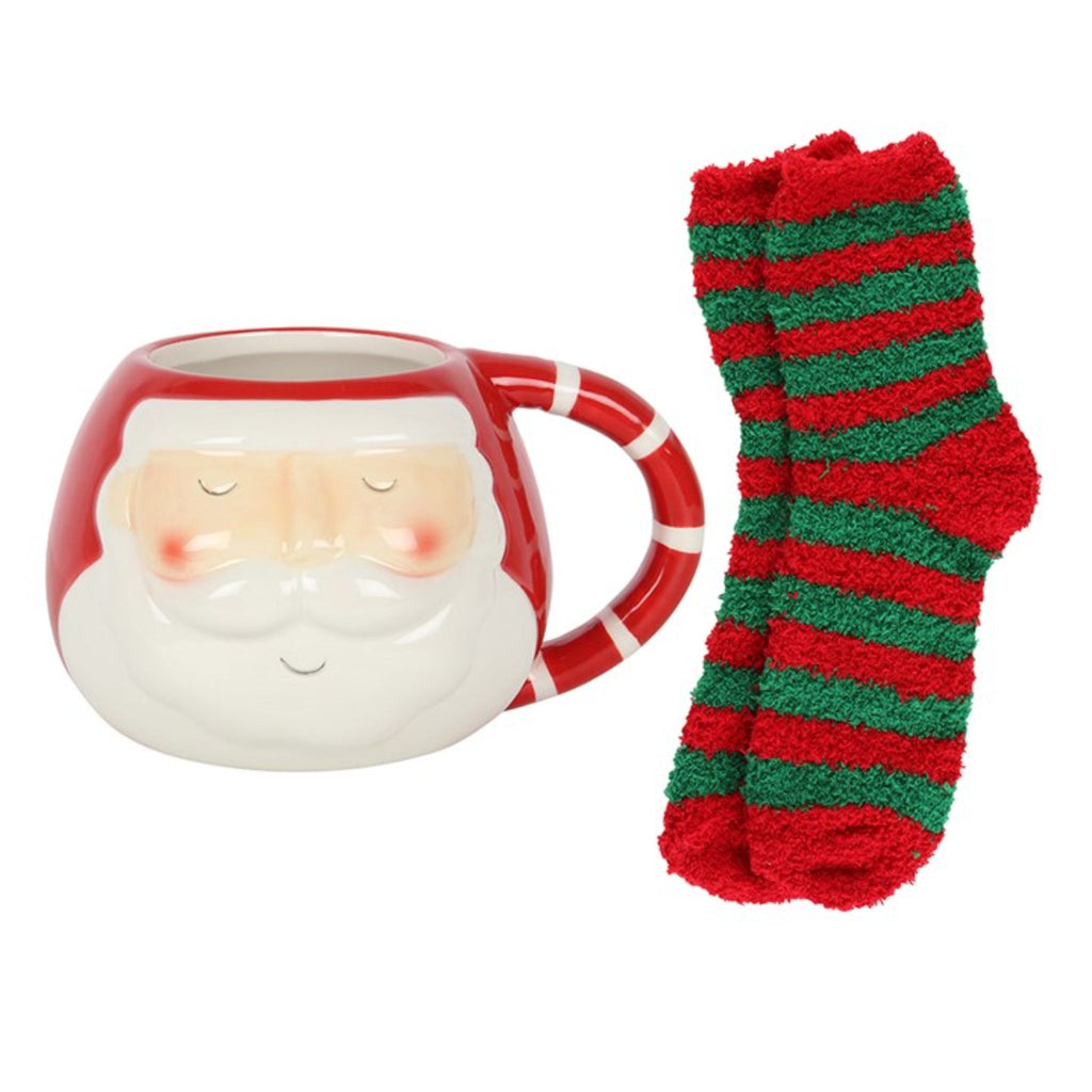 Santa Mug and Socks Gift Set