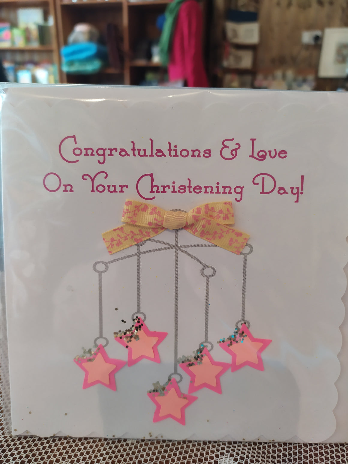 Congratulations and love christening card
