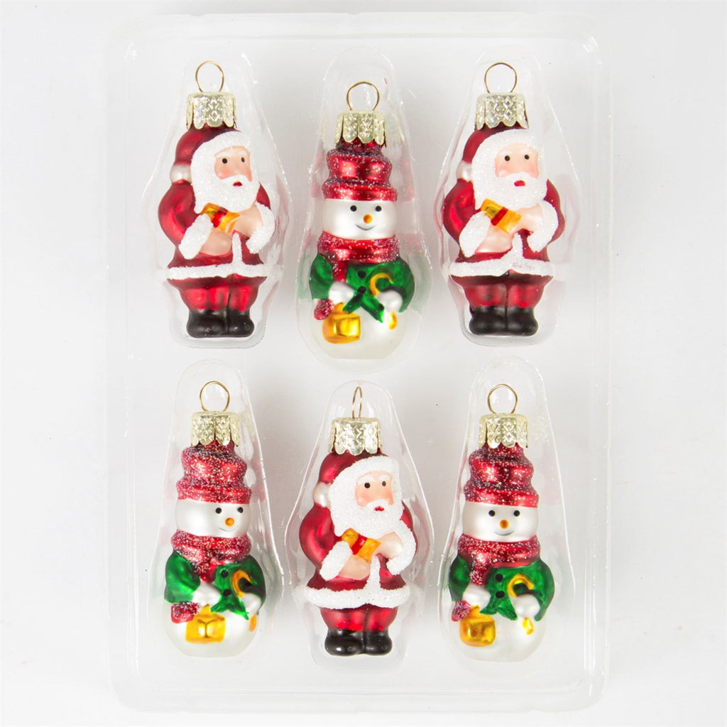 Mini Santa & Snowmen Decorations