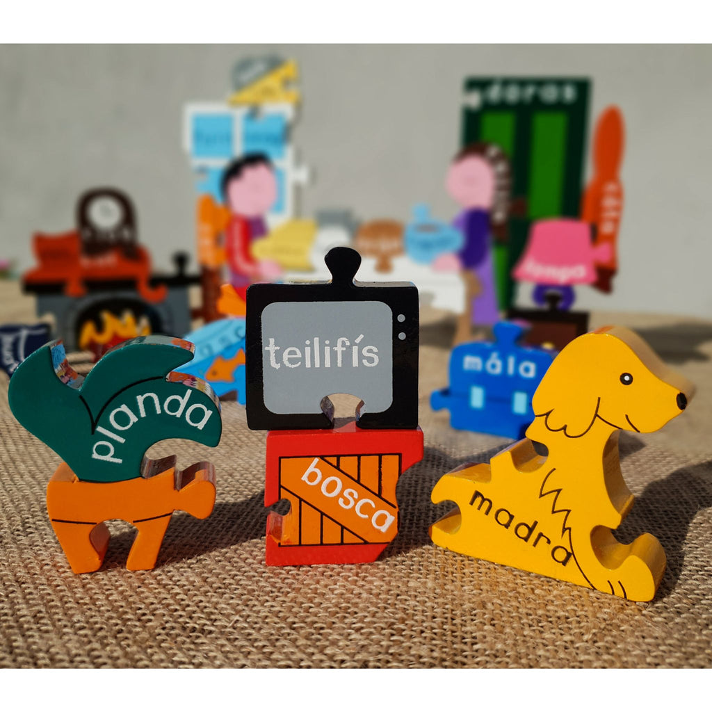 As Gaeilge Wooden Jigsaw At Home