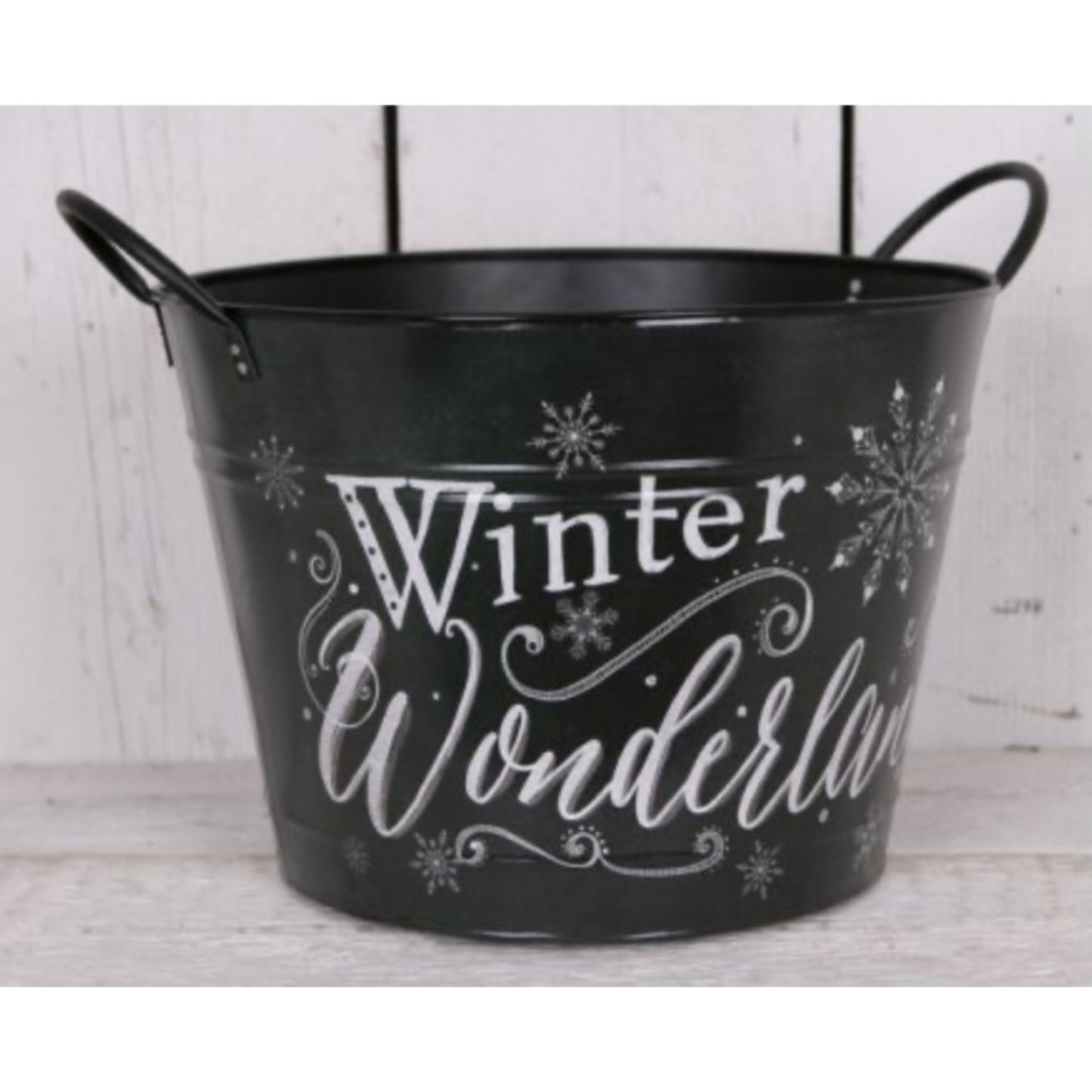 Winter Wonderland Metal Bucket