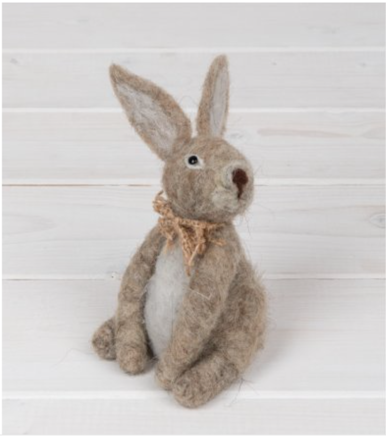 Wool Bunny with Bowtie