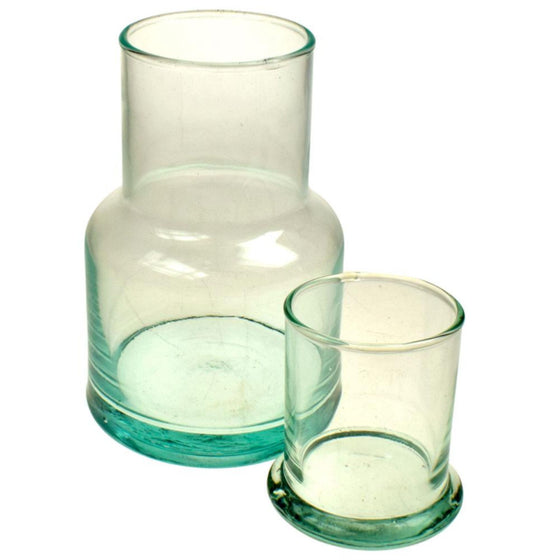 Recycled Glass Carafe with Lid