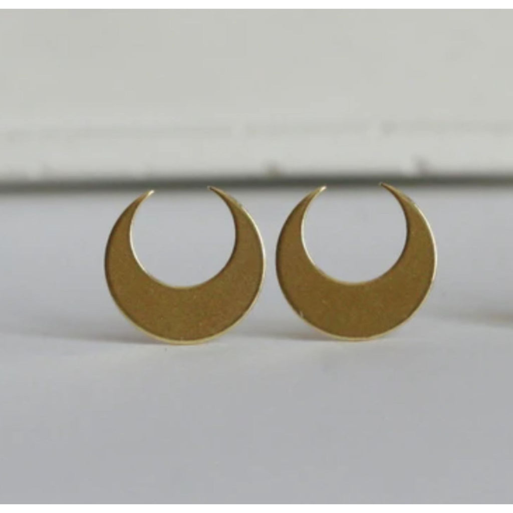 Moon Brass Earrings