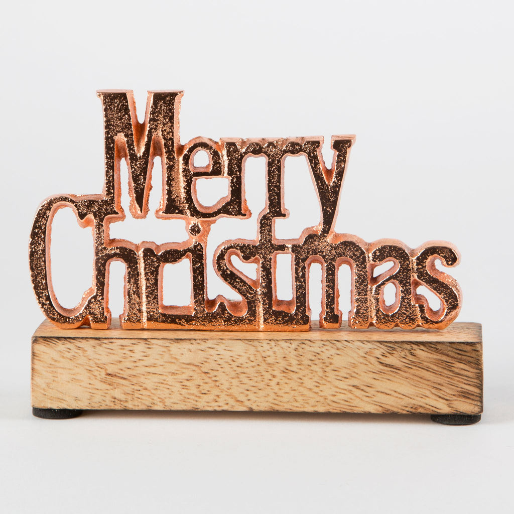 Copper Merry Christmas decoration