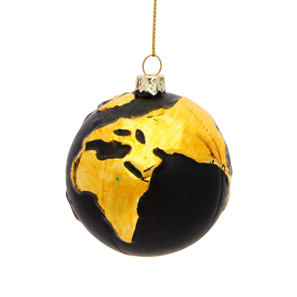 Gold Planet Earth Bauble