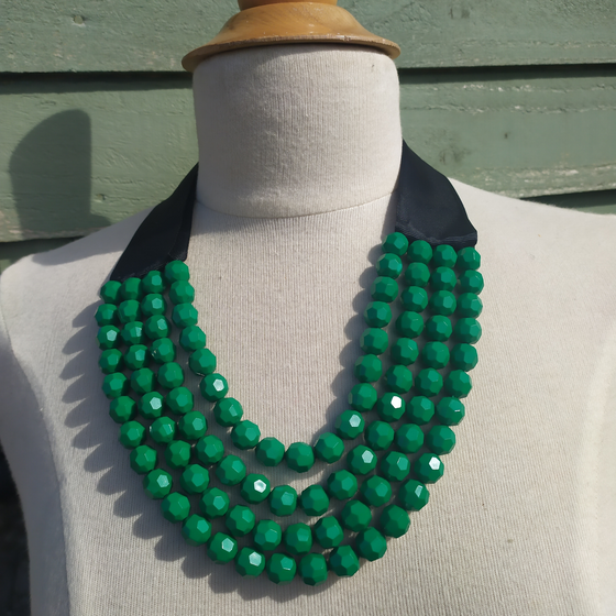 Emerald Green Layered Beads