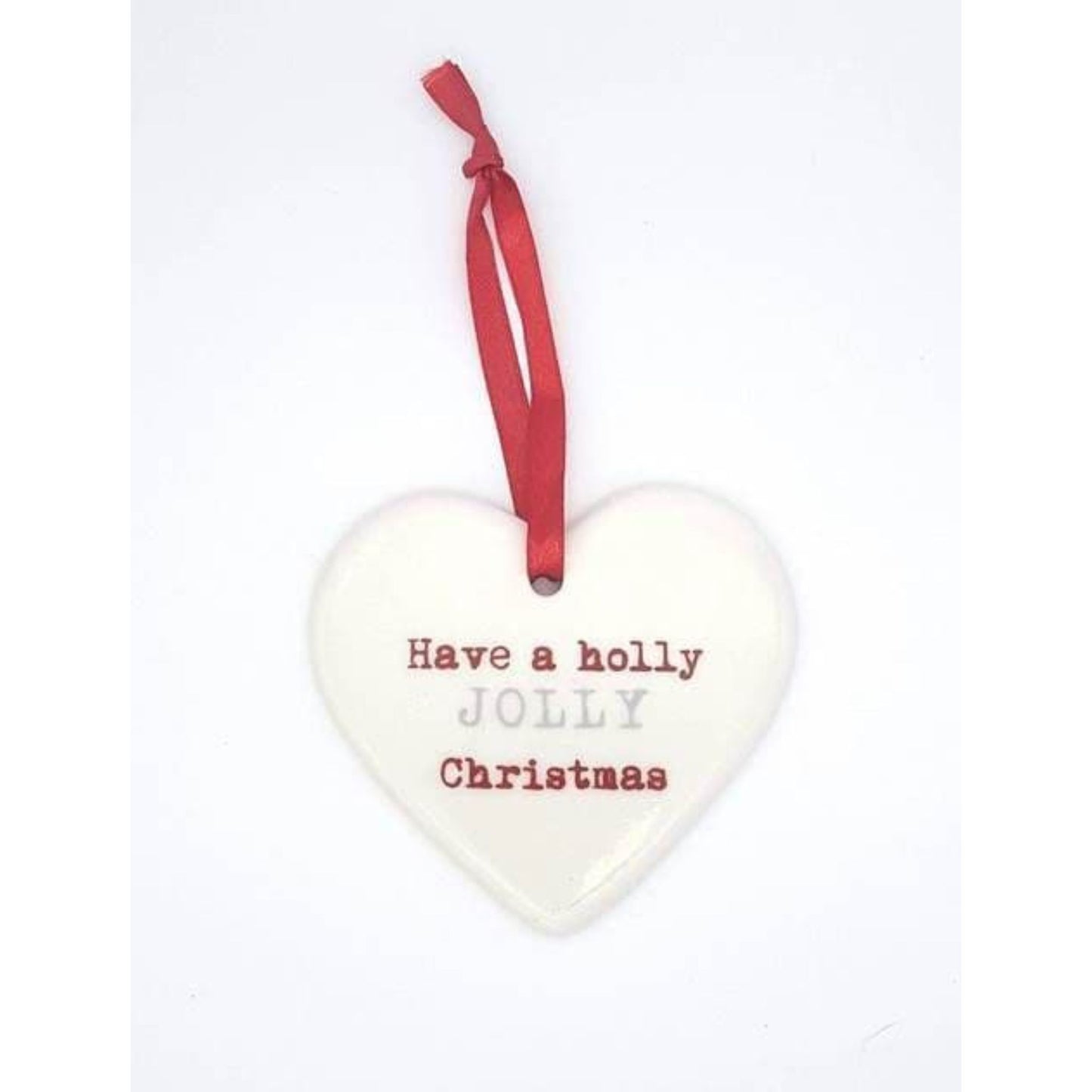 Ceramic Heart Christmas Message