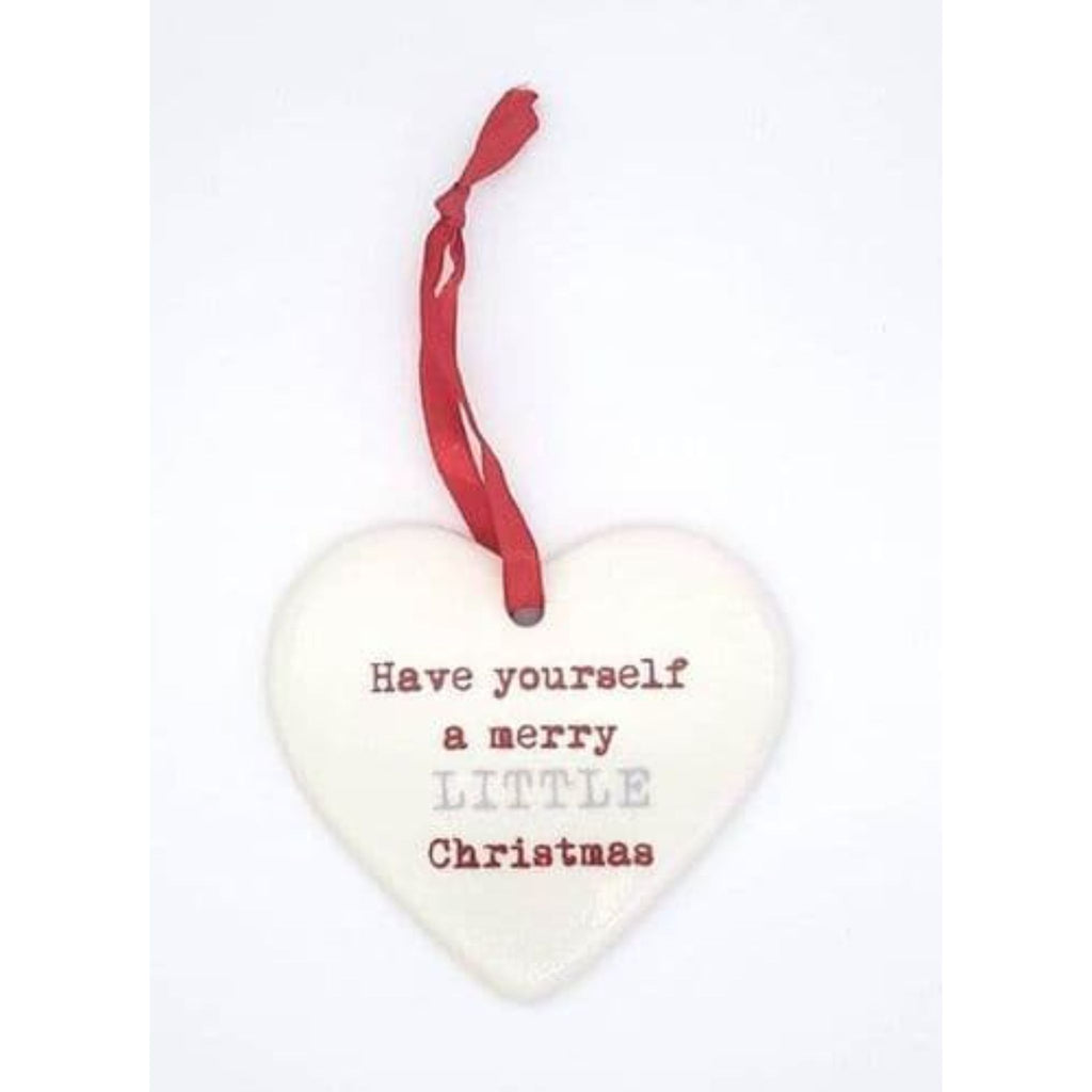 Ceramic Heart Christmas Message
