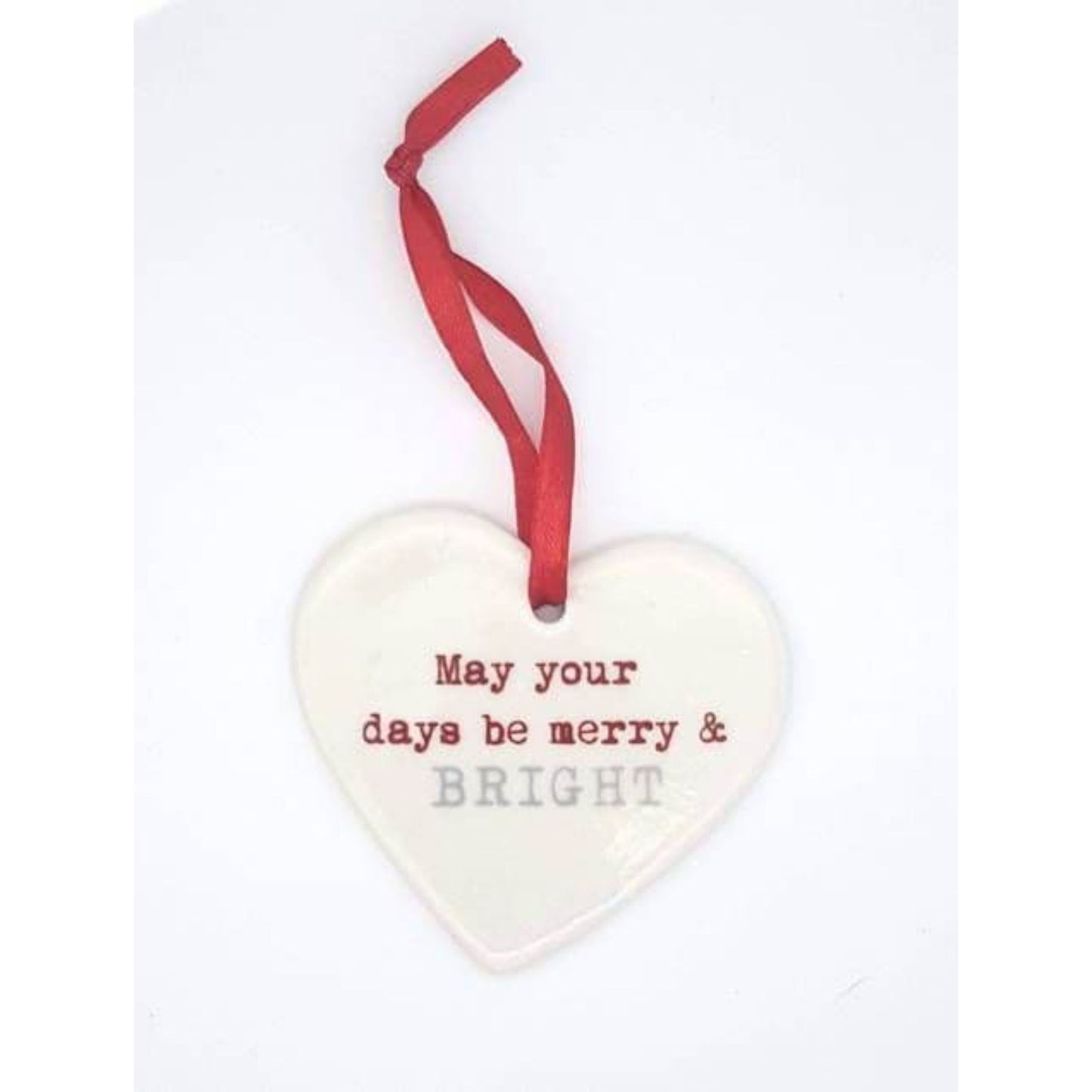 Ceramic Heart Christmas Message