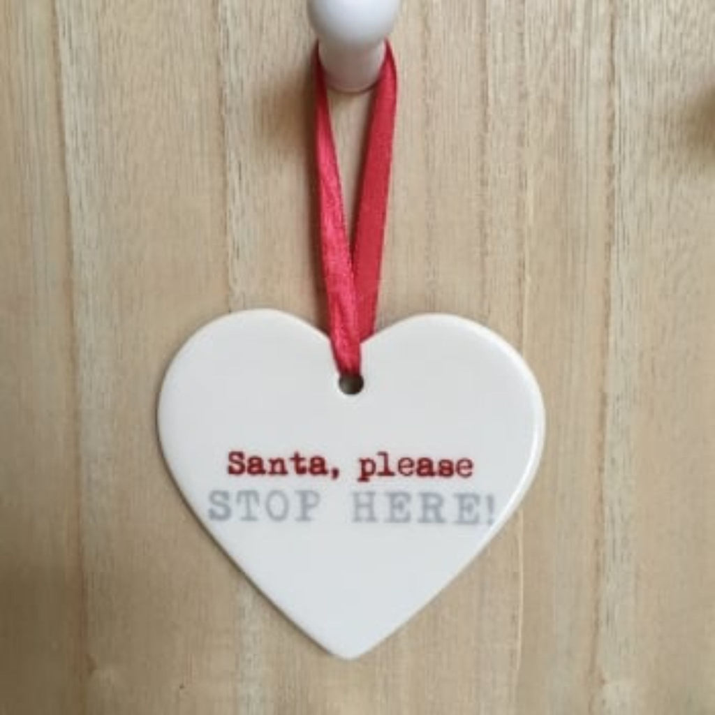 Ceramic Heart Christmas Message