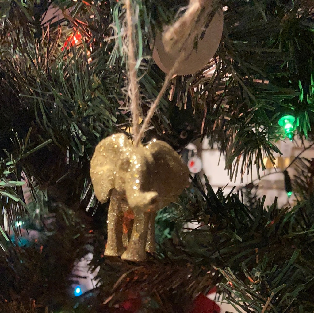 Gold Elephant Hanging Decoration