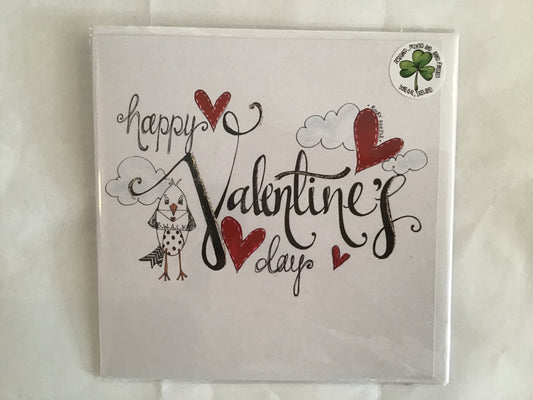 Happy Valentines Day hand finished card