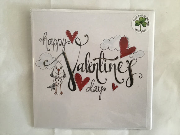 Happy Valentines Day hand finished card